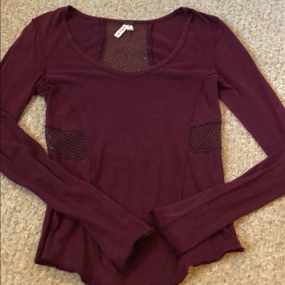 Fitted Mesh Long Sleeve Free People